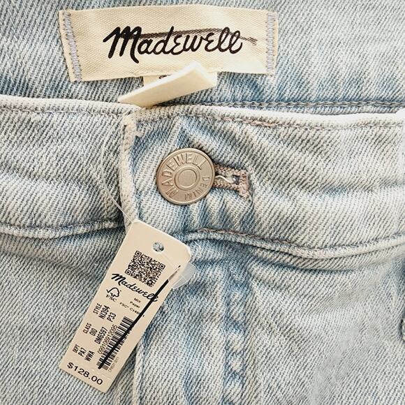 NWT Madewell Perfect Vintage Wide-Leg Crop Jean 33P High Rise 90s Light Denim - Picture 12 of 13